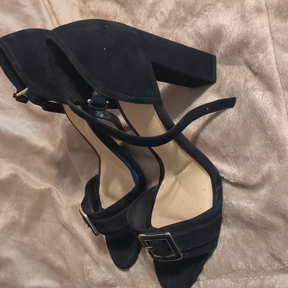 Clarks black suede high heels cushion sole size 9 - Picture 5 of 10